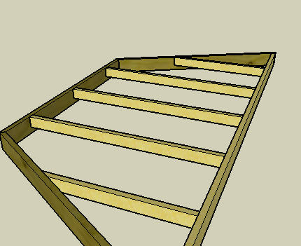 SketchUp drawing of the Ginormous Modular Deer Stand floor modules