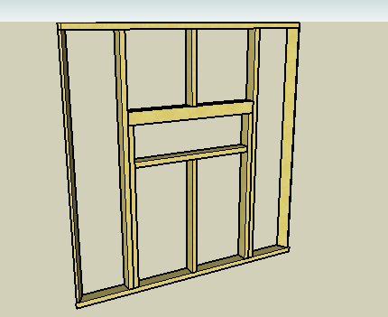 SketchUp drawing of the Ginormous Modular Deer Stand wall modules