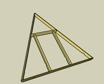 SketchUp drawing of the Ginormous Modular Deer Stand roof modules