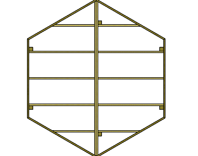 SketchUp drawing of the Ginormous Modular Deer Stand post and assembly concept
