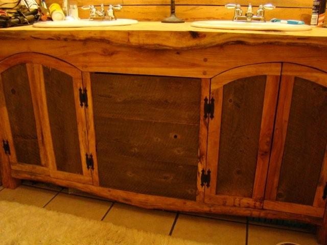 Vanity Built with live edge Lumber
