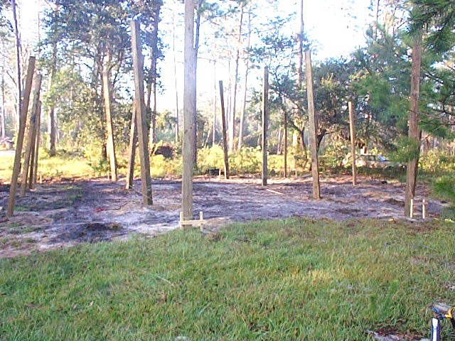 support poles for barn loosley placed