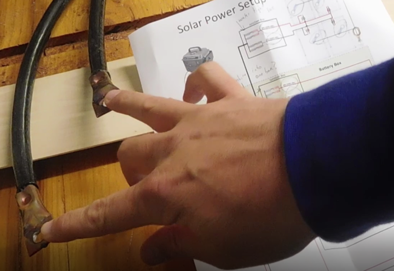 finished battery cables with home made lugs and soldered on