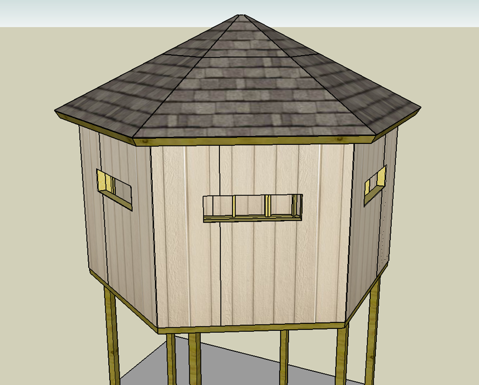 Modular deer stand concept drawing