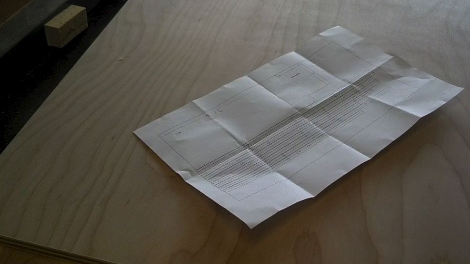 Cut sheet for the plywood desk