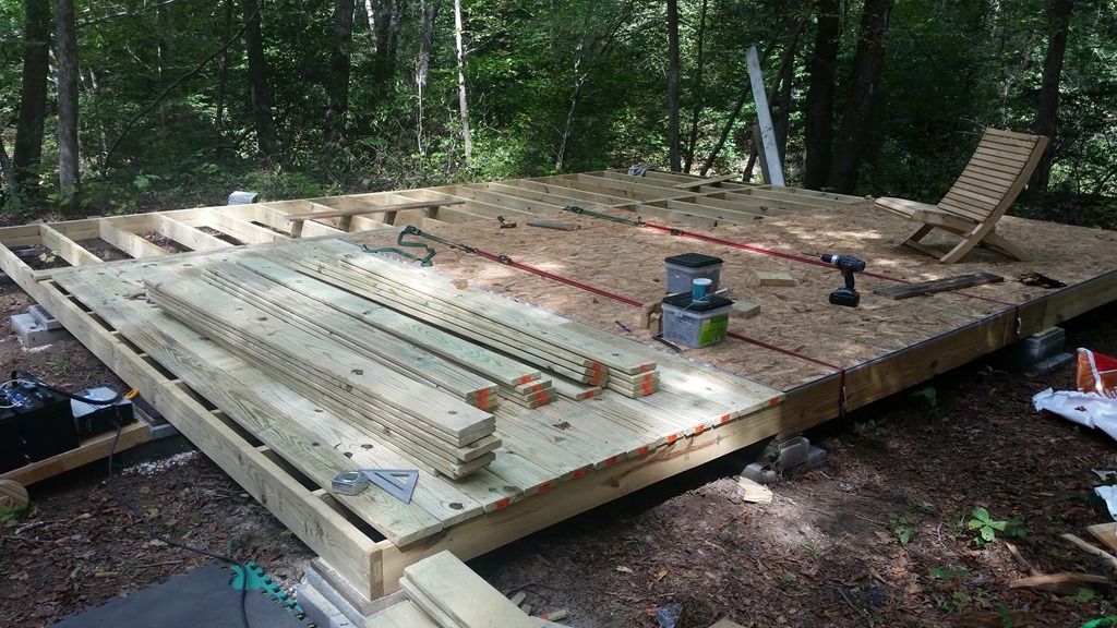 Hand-nailed deck and subfloor framing